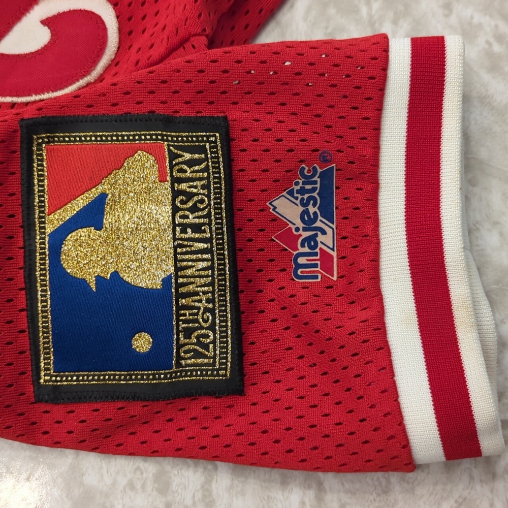 Vintage 90s Majestic Philadelphia Phillies MLB Jersey 125th Anniversary MEDIUM - Picture 3 of 8